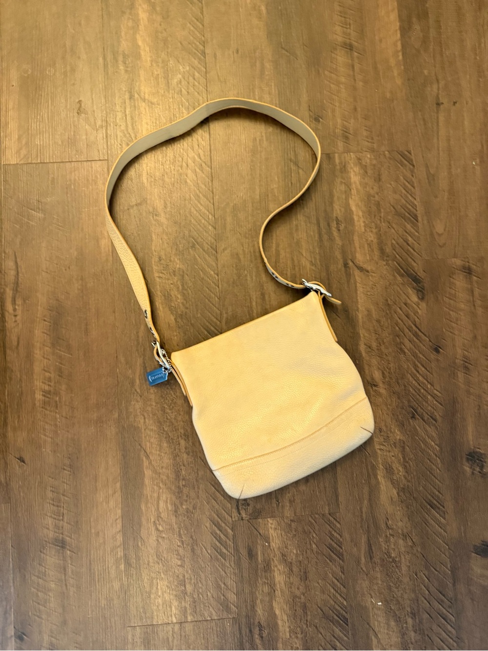 Coach Pebbled Leather Shoulder Bag in tan